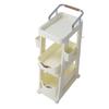 Rolling Utility Cart with Wheels Multi Functional Storage Trolley for Office Living Room Kitchen