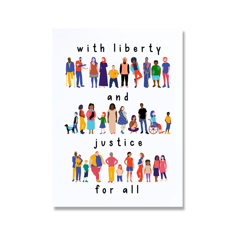 

Разнообразные семьи Любовь Плакат Настенное искусство Справедливость Цитата Феминизм Сила Девушек Картина на холсте Детская комната Детская спальня Декор в скандинавском стиле Печать 50x70cm No Framed