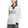 adidas Originals Long Sleeve Soccer Jersey Polo Shirt Women Tops Dark-Silver-Metallic JD1129
