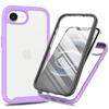 For iPhone 16e Case PC+TPU Phone Clear Back Cover with PET Screen Film