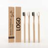 Custom and Stock Options 12000 Ultra Soft Nano Bristles Biodegradable Round Handle Kraft Bag Bamboo Toothbrush Nano Toothbrush