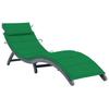 vidaXL Sun Lounger with Cushion Grey Solid Wood Acacia