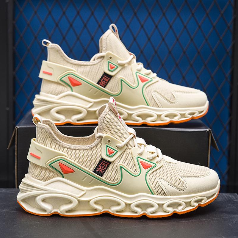 

Мужские кроссовки большого размера, трендовые мужские кроссовки в национальном стиле для внешней торговли, новые амортизирующие кроссовки на четыре сезона, обувь на мягкой подошве 44 кофейный