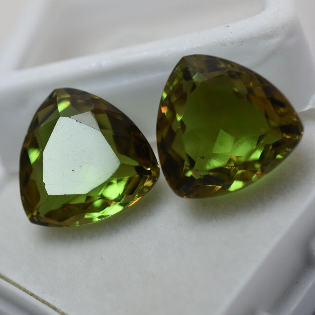 Alexandrite 16 Ct Natural Color Change Trillion Pair Certified Gemstone