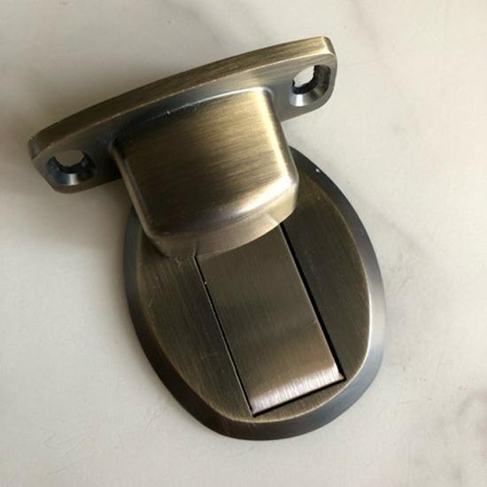 Invisible Magnetic Door Stopper Bumper - Zinc Alloy, No-Punch, Anti-Collision, Wooden Doors