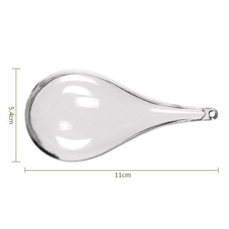 Transparente, hohle Plastikkugel, die als Weihnachtsdekoration für Süßigkeitenschachteln und zum Aufhängen ewiger Blumen verwendet wird.