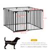 8-Section Folding Dog Safety Gate, Self-Locking and Locking System, Black