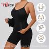 Flarixa Waist Trainer With Hooks Body Shaper Tummy Slimming Shapewear Women Camisole Bodysuit Butt Lift Seamless Underwear