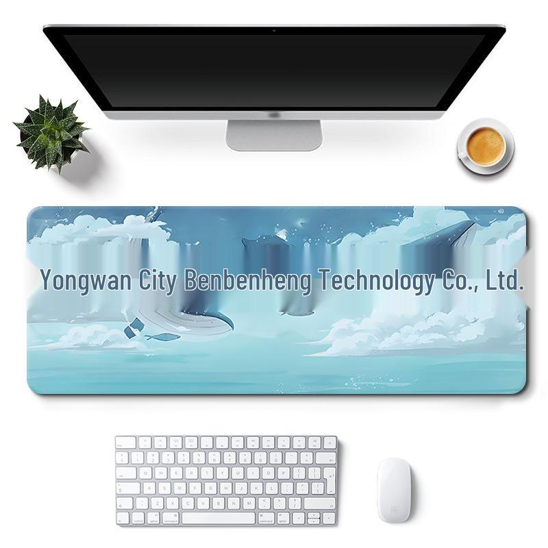 Extra Large Custom Girl's Cute Office Desk Mat - Non-Slip Landscape Style Mouse Pad