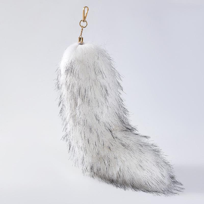 Faux Fur Fox Tail Bag Charm - Schoolbag & Car Keychain Accessory