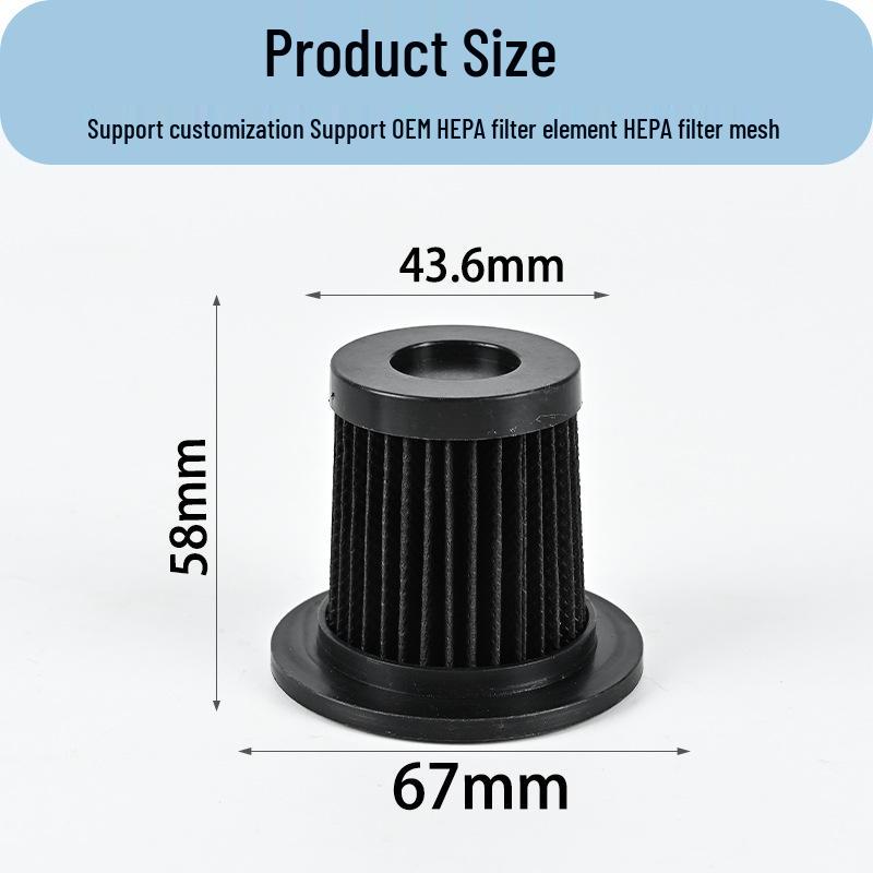 Wireless Handheld Car Vacuum Cleaner Accessory Set with HEPA Filter Screen and Universal Filter Element