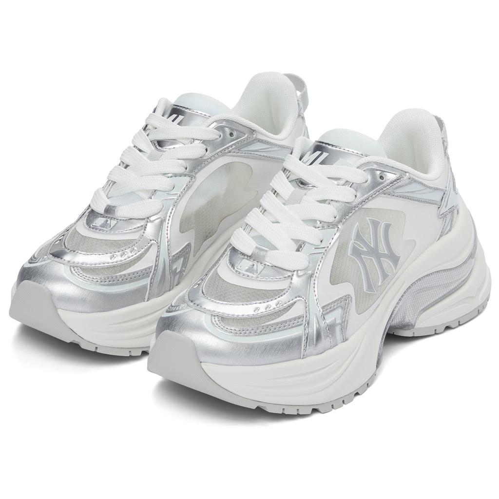 New MLB Chunky Jogger Abrasion Resistant Height Increasing Low Top Casual Running Shoes Unisex White 3ARNM015N-50WHS