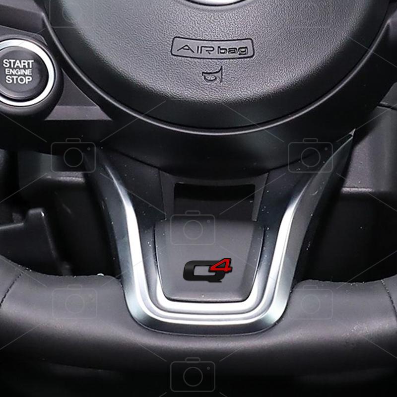 HNQJR1 Car Metal Q4 Logo Badge Steering Wheel Decals Styling For Alfa Romeo Stelvio Mito Stradale Giulietta Emblems Sticker Accessories