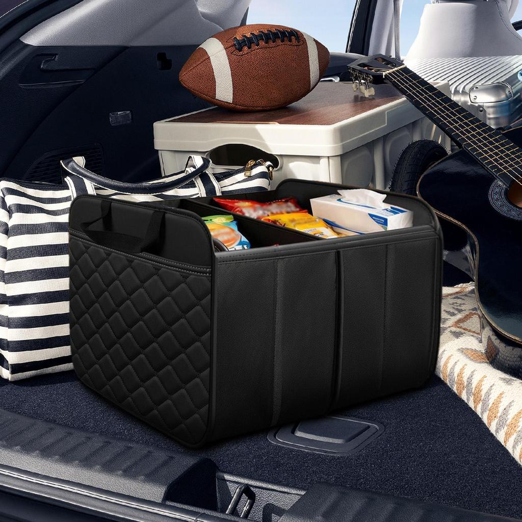 Bagaj Depolama Düzenleyici Büyük Su Geçirmez Yer Tasarruflu Kulplu Araba Depolama Kutusu Kamyonet RV Sedan Otomotiv İçin Kargo Düzenleyici