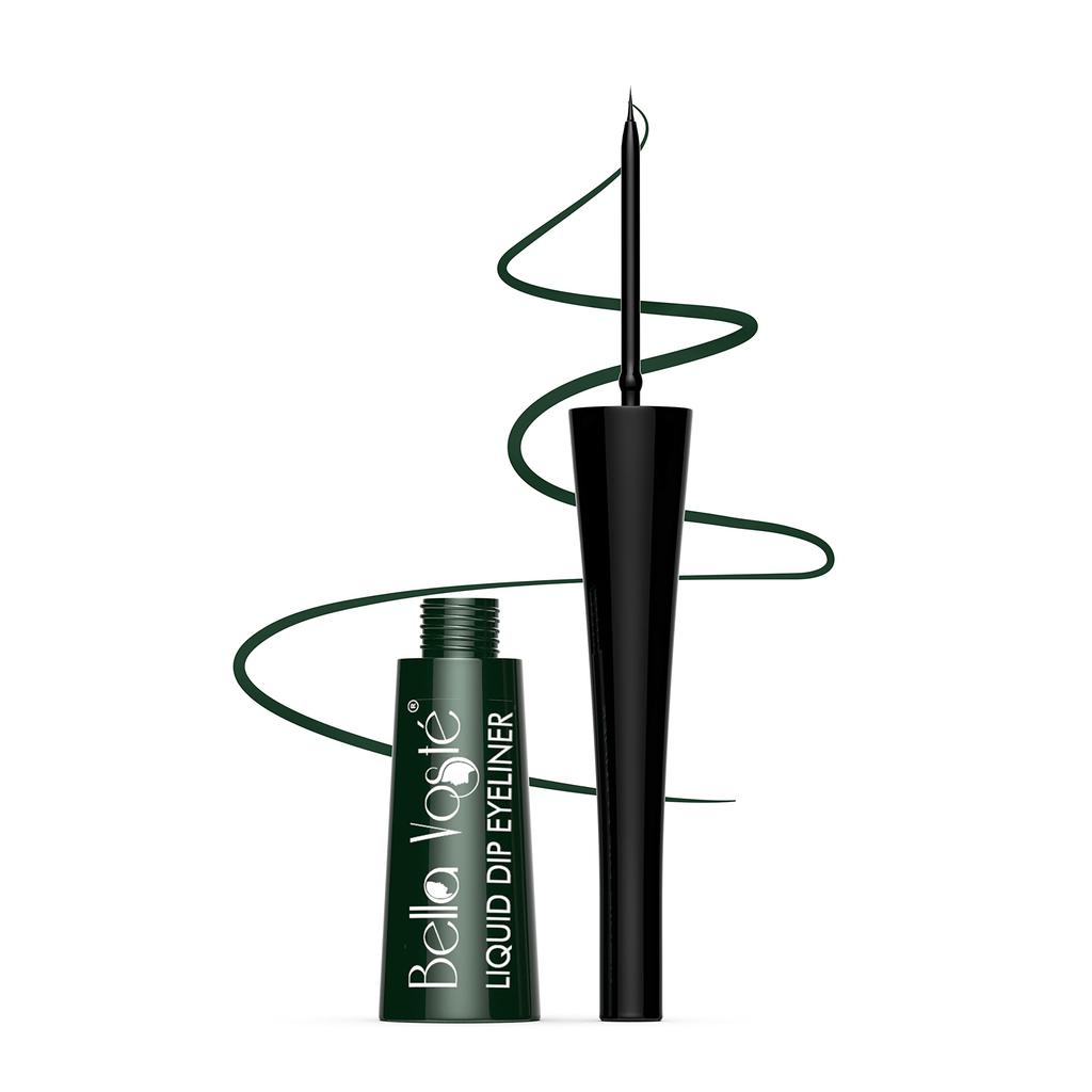 Bella Voste Vloeibare Eyeliner | 24 Uur Lang Blijvend | Makkelijk Aan te Brengen | Waterdicht | Vlekbestendig | Geen Transfer | Dierproefvrij | Gemaakt in India | Glazed G