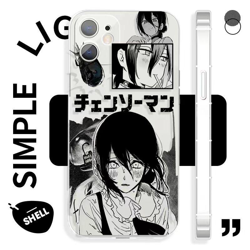Japanese Anime Chainsaw Man Makima Reze Phone Case For iPhone 17 16 15 11 12 14 13 Pro Max Mini XS XR 7 Plus 16E Air Soft Cover