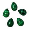 Natural Green Malachite Pear Cabochon 10x14mm Gemstone | Loose Stone for Jewelry Making