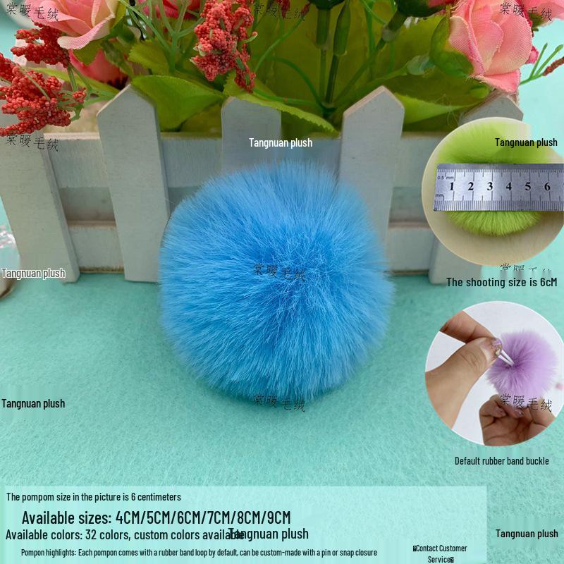 Umělé pompony z králičí kožešiny: 3cm, 4cm, 6cm pro DIY módní doplňky a dekorace