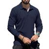 Men's Spring and Autumn Casual Lapel Long-sleeved T-shirt Slim Sports Lapel Polo Shirt Men's Fashion