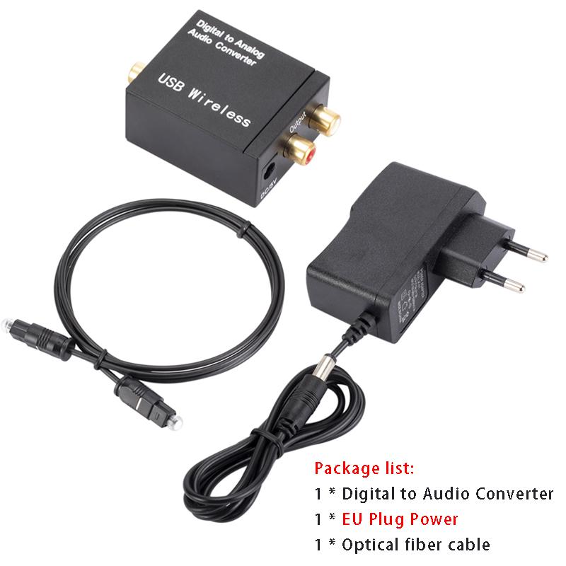 Digital-Analog-Audio-Konverter, unterstützt Bluetooth 3.5 mm, geeignet für TV-Audio, digitaler Koaxial-Glasfaser-Analogausgang, Konverter