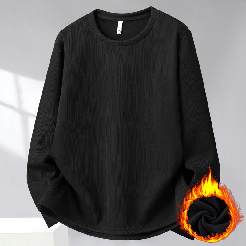 Plus Size 5XL-13XL Fashion Autumn Winter Oversize Sweatshirts for Men Clothes Thick Warm Fleece-lined Long Sleeve Tops Casual Men's Pullovers