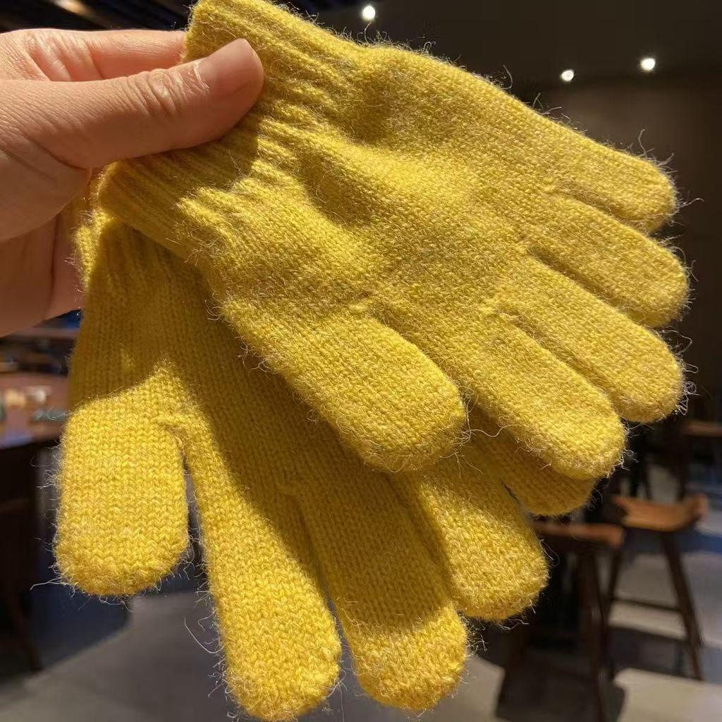 Warm Fleece-Lined Children's Gloves, Medium/Large, Ages 3-6, Thickened for Autumn/Winter, Cute Cold Protection for Students