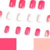 Nail Pink White Nail Patch Removable Pink White Wave Line Graffiti Nail Patch Nails