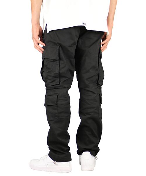 Haipeodenim Black 8-Pocket Cargo Pants