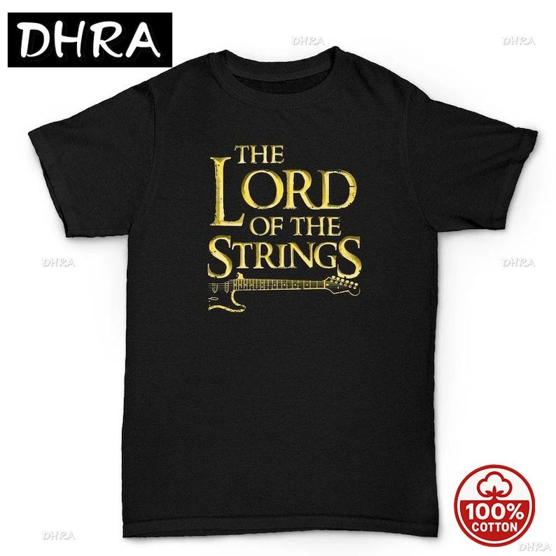 Guitar T Shirt Lord of The String Funny Guitar Player Shirt Gift for Guitarist Rock Music Graphic Tee Guitar Lover Gift Apparel S
