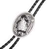 Metal Wolf Bolo Tie Wolf Necktie for Shirt Jeans Western Necklace Braided Shoestring Necktie Bolo Tie