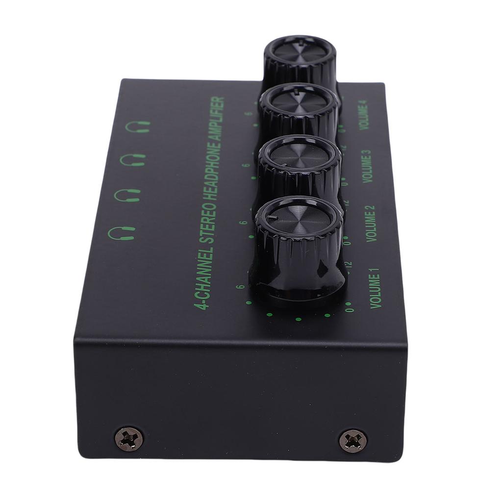 4 Channel Headphone Amplifier USB Power Supply Port Knob Volume Adjustment Stereo Headphone Amplifier
