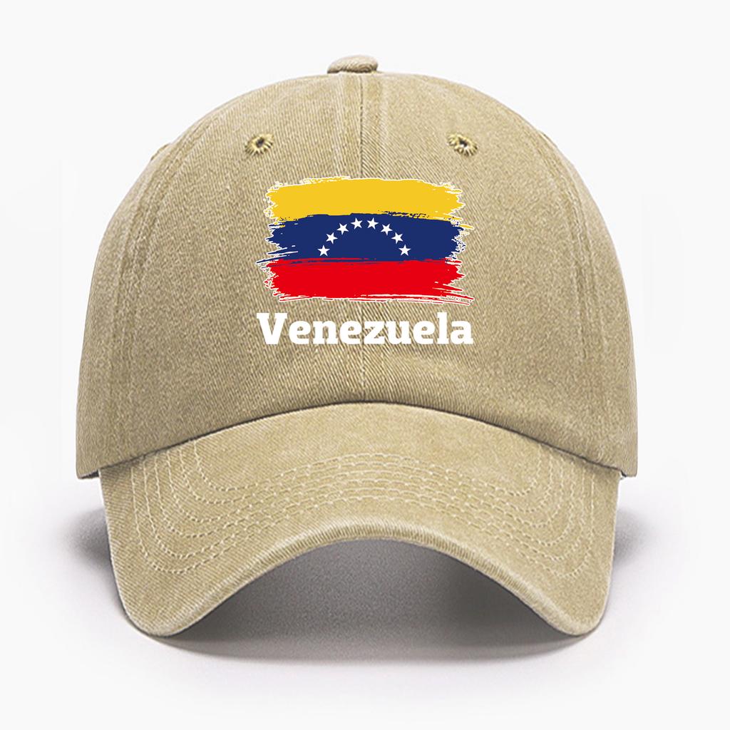 Hats for Women Unisex Venezuela Flag Printed Baseball Caps Hat Curved Brim GolfUnisexFit WashedCotton Baseball Caps Outdoor