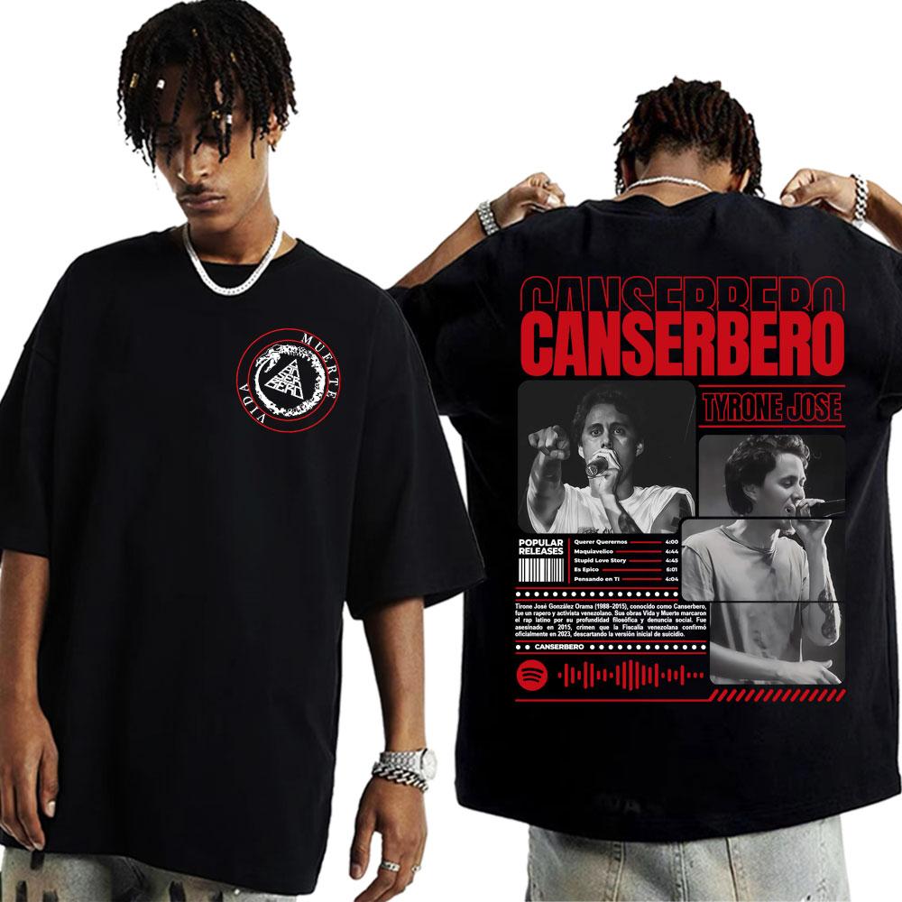 2025 Summer Canserbero What We Need Is A Love Muerte Tshirt A Casual Cotton Tshirt and A Fashionable Retro Loose Top M