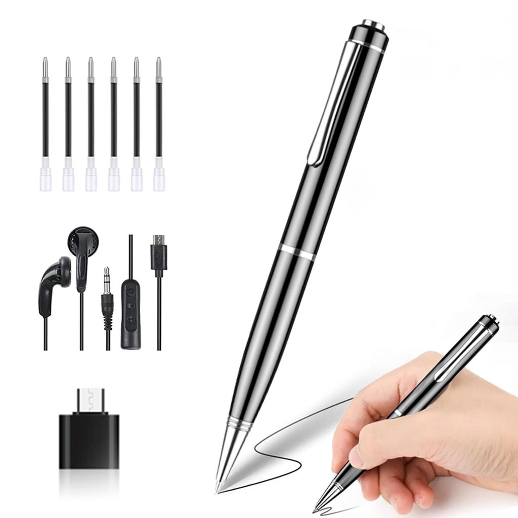 32GB Voice Large 25 Hours of Continuous Voice Noise Omnidirectional OTG MP3 High Easy to 6 for Language and Includes Japanese Instruction Recorder,