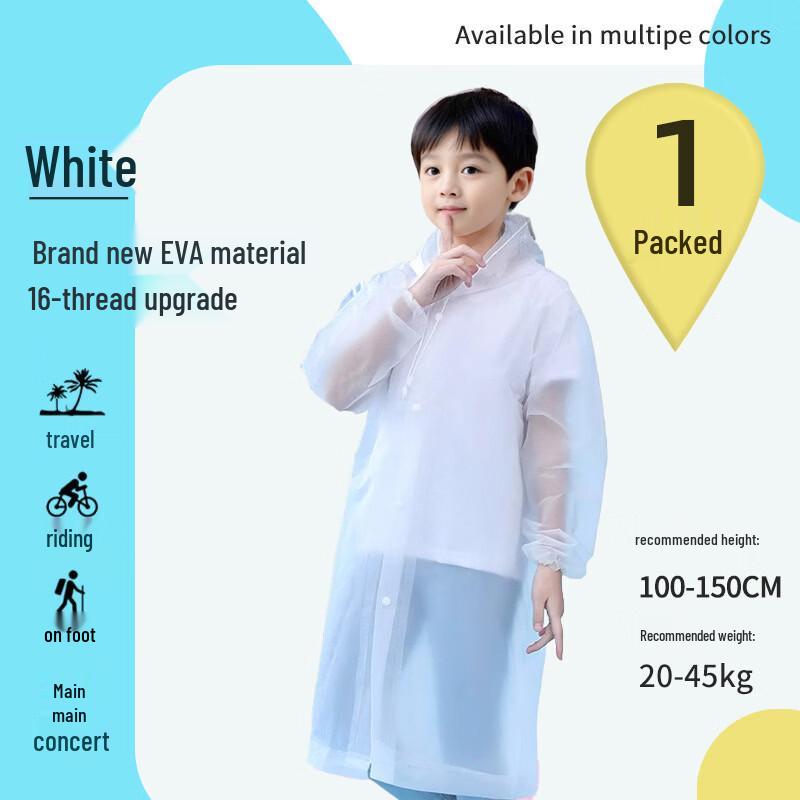 

UOSUUOSU Kids Disposable Full-Body Raincoat One Size