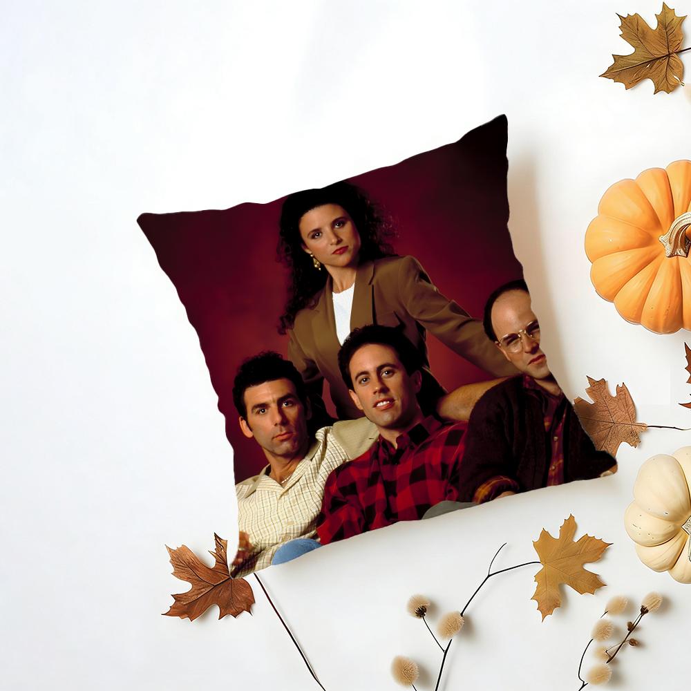 SSeinfeld Cushion Cover Washable Linen Pillowcase Soft for Daily Sofa Bed Home Room Decor