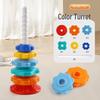 Colorful Rainbow Stacking Rings - Educational Infant Learning Toy