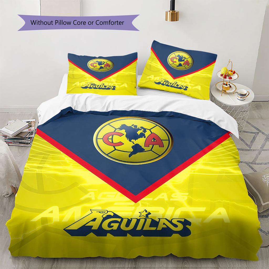 Club America Pattern Bedding,Quilt Set Quilt Cover Pillowcase Home Birthday Gift(1 * Duvet Cover + 2 * Pillowcase, Without Core)