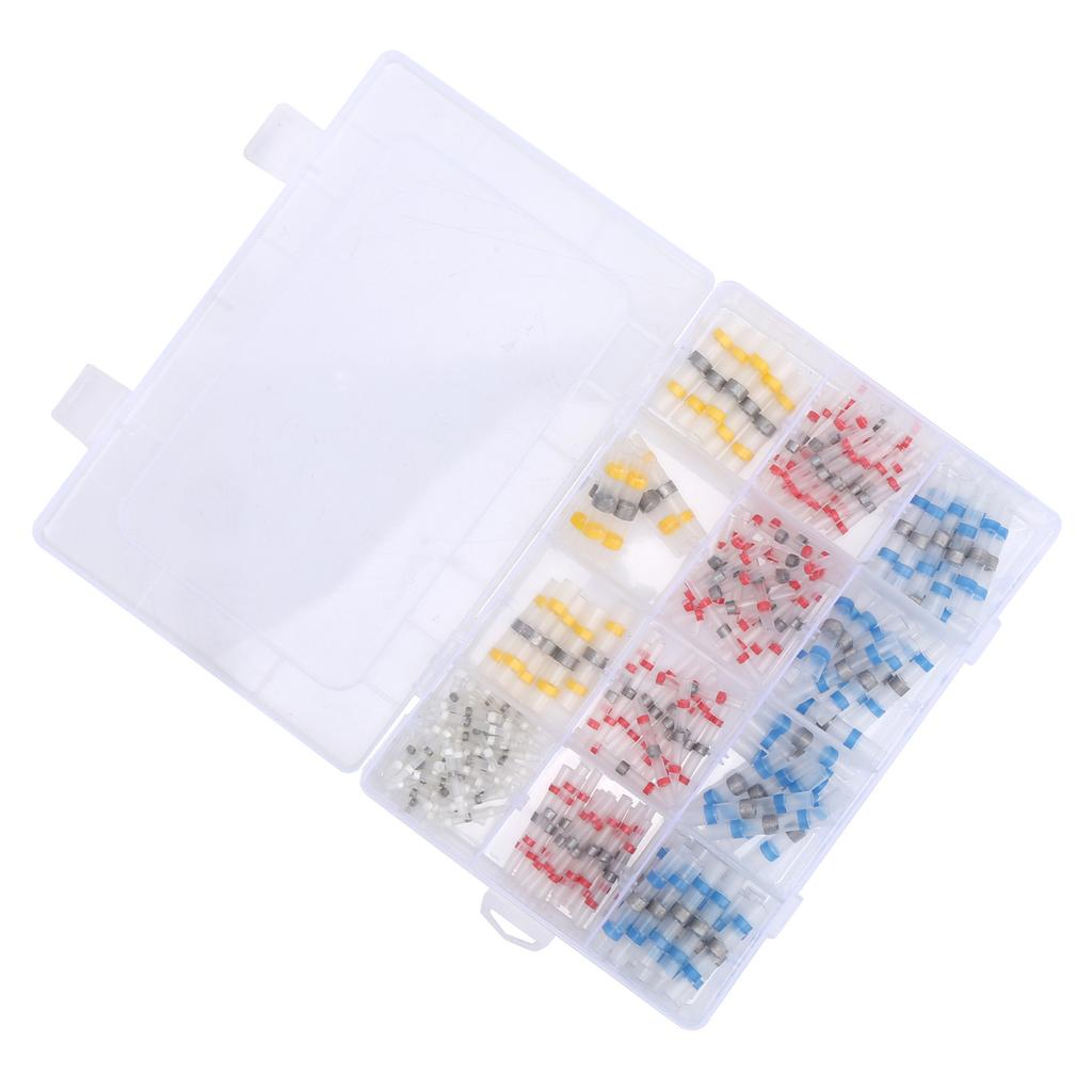 200pcs Heat Shrink Butt Connector Waterproof Heat Shrink Solder Seals Wire Connectors