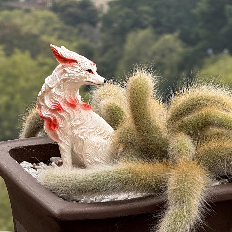 Nine-Tailed Fox Succulent Figurine Decorations