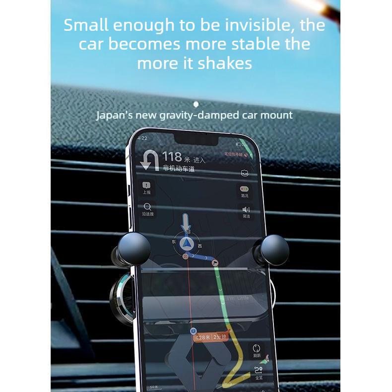 Universal Car Phone Holder Gravity Vent Mount Foldable Hands Free Air Vent Magnetic Navigation Sticky Stand