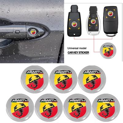 14mm Car Logo Sticker for Car Remote Control Key Emblem Badge for Abarth Punto 500 Tipo Stilo Palio Bravo Doblo Panda Ducato