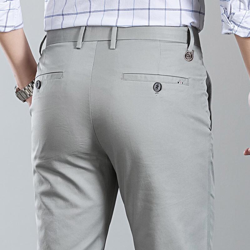 Romon Men's Lyocell Blend Straight-Leg Casual Pants