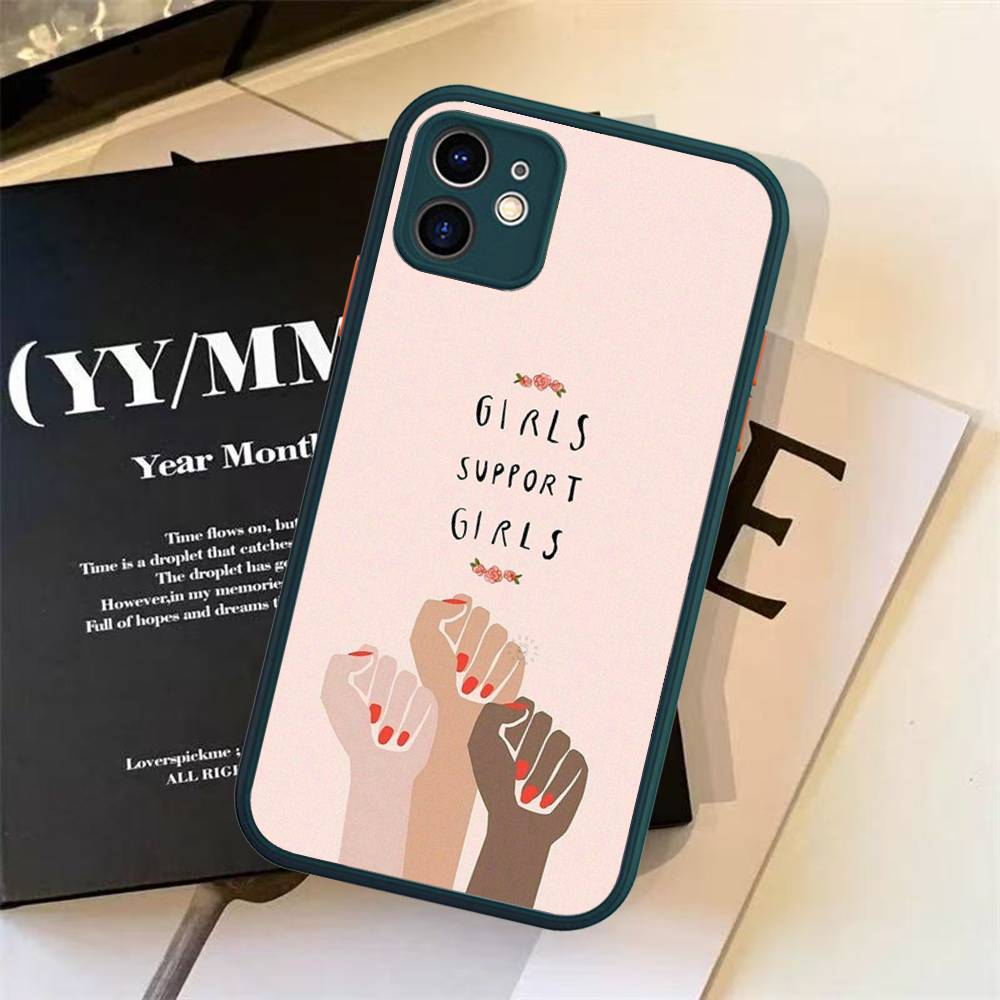 Feminist Feminism Aesthetics Girl Phone Case For iPhone 13 12 X XS MAX Pro Max 16 15 11 14 Pro Max Shockproof Matte Cover