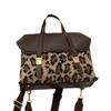 Winter Plush Leopard Print Splicing Fashion Women's Bag 2025 New Niche Shoulder Bag Portable Messenger Bag Backpack