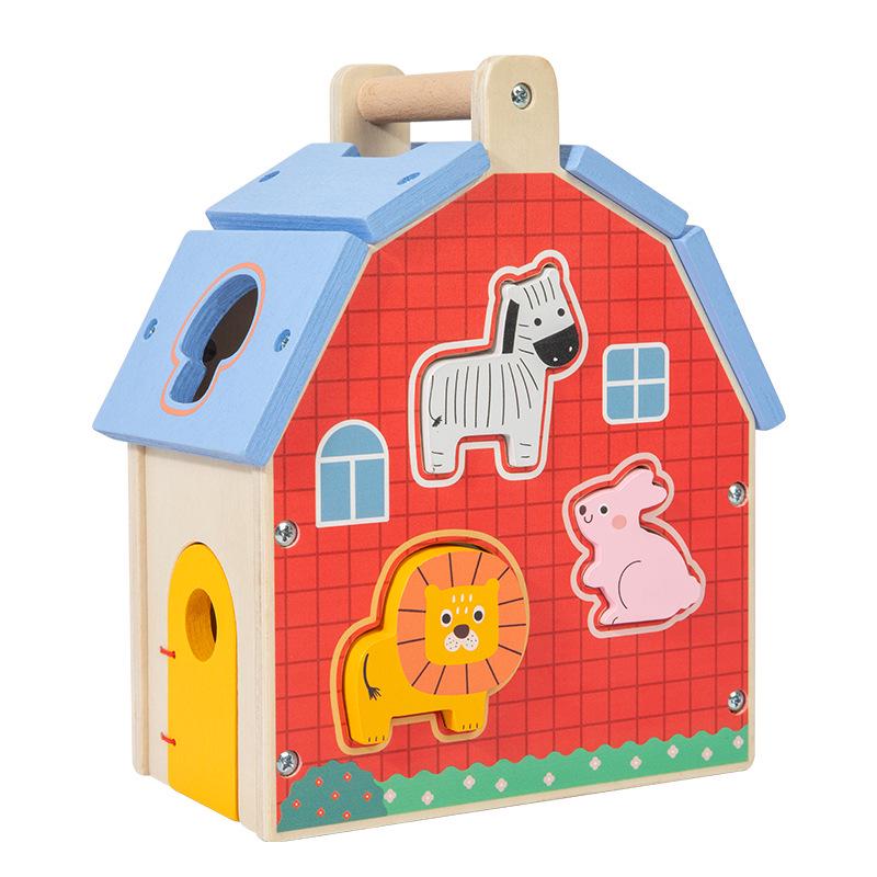 Wooden Farm Animals Role-Play & Stacking Educational Toy Set