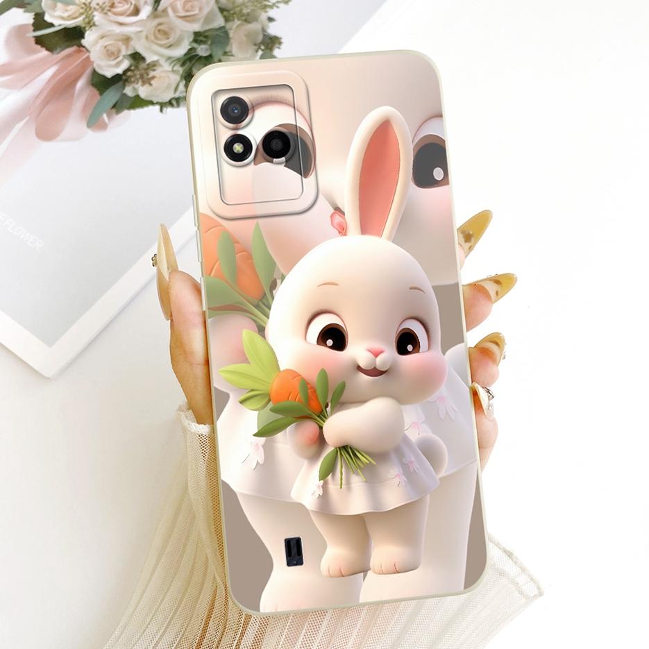 For Realme Narzo 50i Case RMX3235 Cute Rabbit Cartoon Cover Soft TPU Phone Case For Realme Narzo 50A Narzo50 i Back Cover Fundas