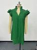 European & American Women's 2026 Summer Ruffle Sleeve V-neck Dress