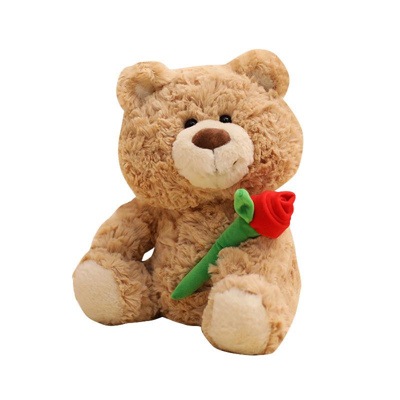 Bear Rose Cute Plush Toy Gift  Girlfriend  Festival Present Stuffed Fill Doll