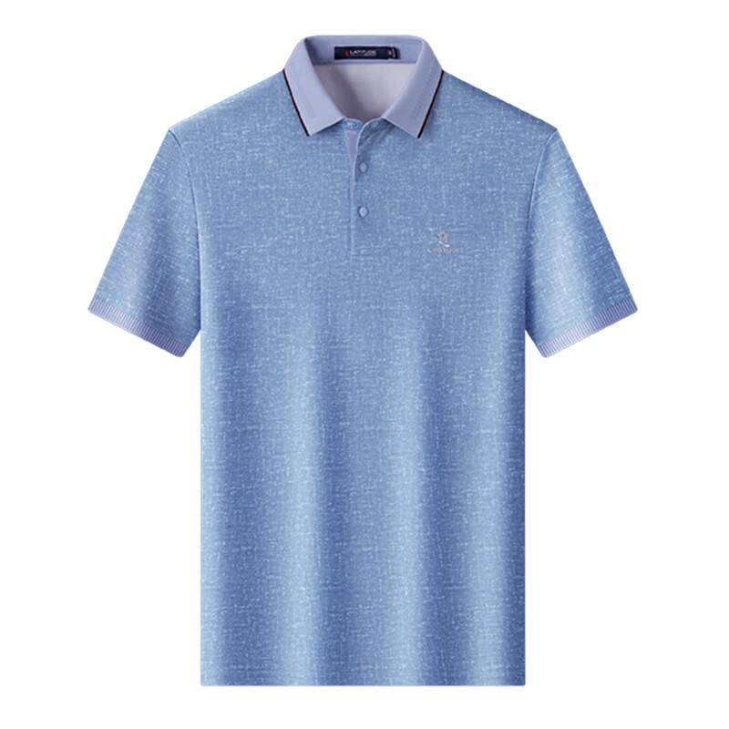 MONTAGUT Men's Lustrous Silk Blend Breathable Polo Shirt